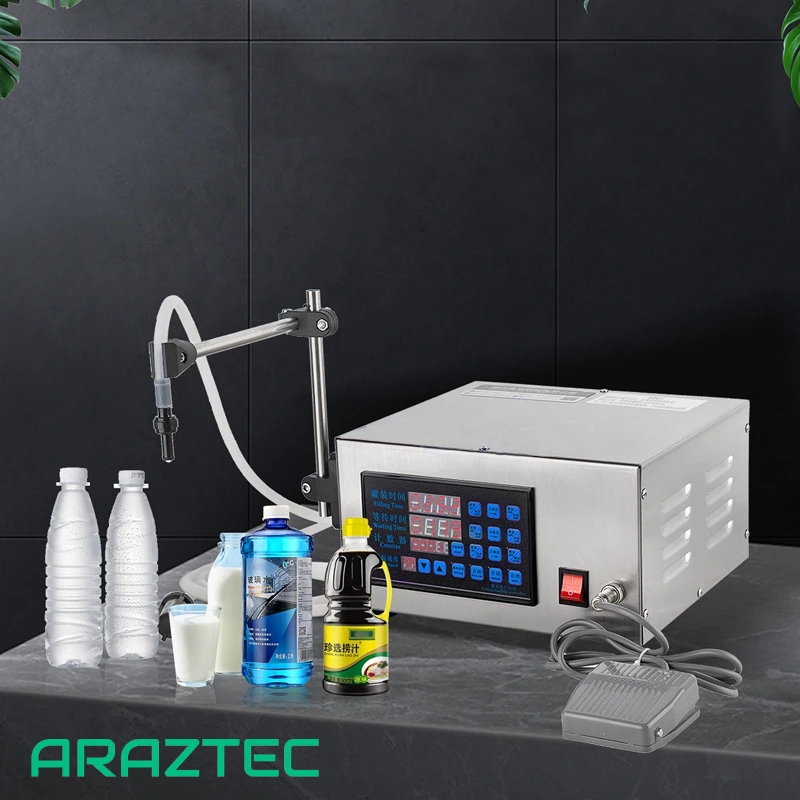 دستگاه پرکن مایعات رقیق دیجیتال تک نازل 5 الی 3500 میلی لیتر مدل F4 آرازتک
