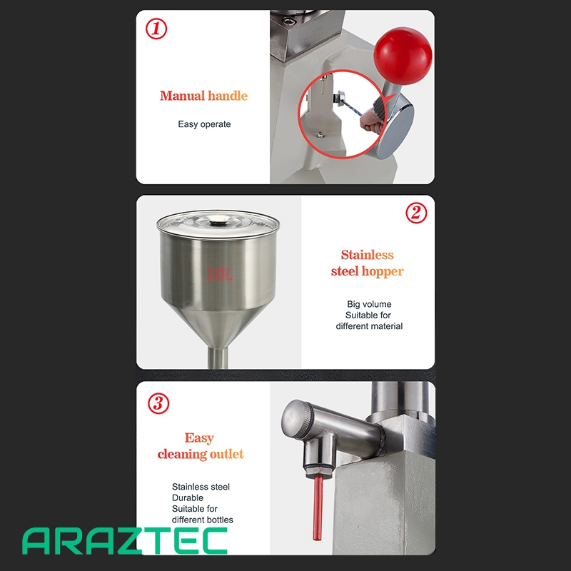 دستگاه پرکن مایعات رقیق و غلیظ دستی 5-50 میلی لیتر مدل F7 آرازتک