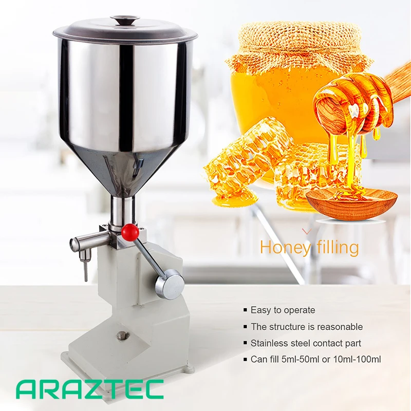 دستگاه پرکن مایعات رقیق و غلیظ دستی 5-50 میلی لیتر مدل F7 آرازتک