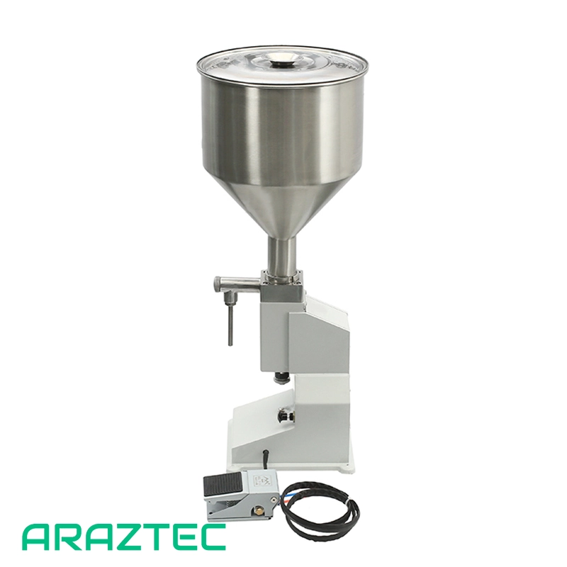 دستگاه پرکن مایعات رقیق و غلیظ فول پنوماتیک 5 الی 60 میلی لیتر مدل F8 آرازتک