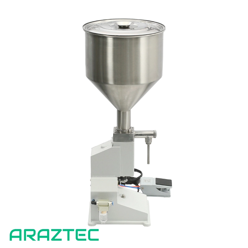 دستگاه پرکن مایعات رقیق و غلیظ فول پنوماتیک 5 الی 60 میلی لیتر مدل F8 آرازتک