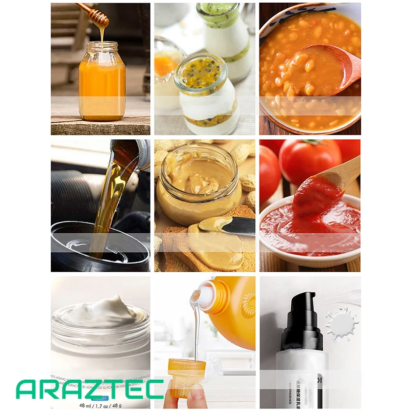 دستگاه پرکن مایعات رقیق و غلیظ پنوماتیک ظرفیت 30 الی 500 میلی لیتر مدل F1 آرازتک