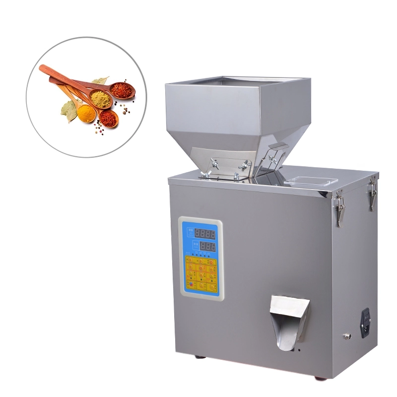 دستگاه پرکن پودر و گرانول 1 الی 200 گرم دارای سنسور چشمی، پدال، ویبره و کاپ تخلیه استیل مدل FP1 آرازتک