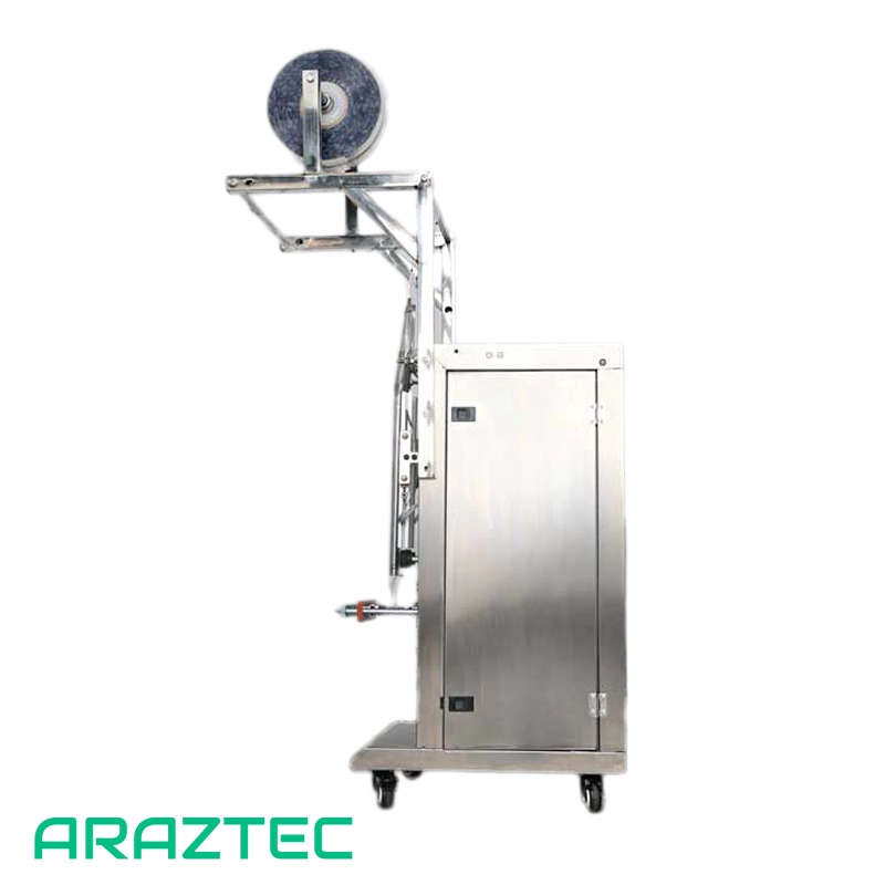 دستگاه پرکن بسته بندی ساشه ظرفیت 10-200 میلی لیتر سه طرف دوخت مایعات رقیق مدل S1 آرازتک