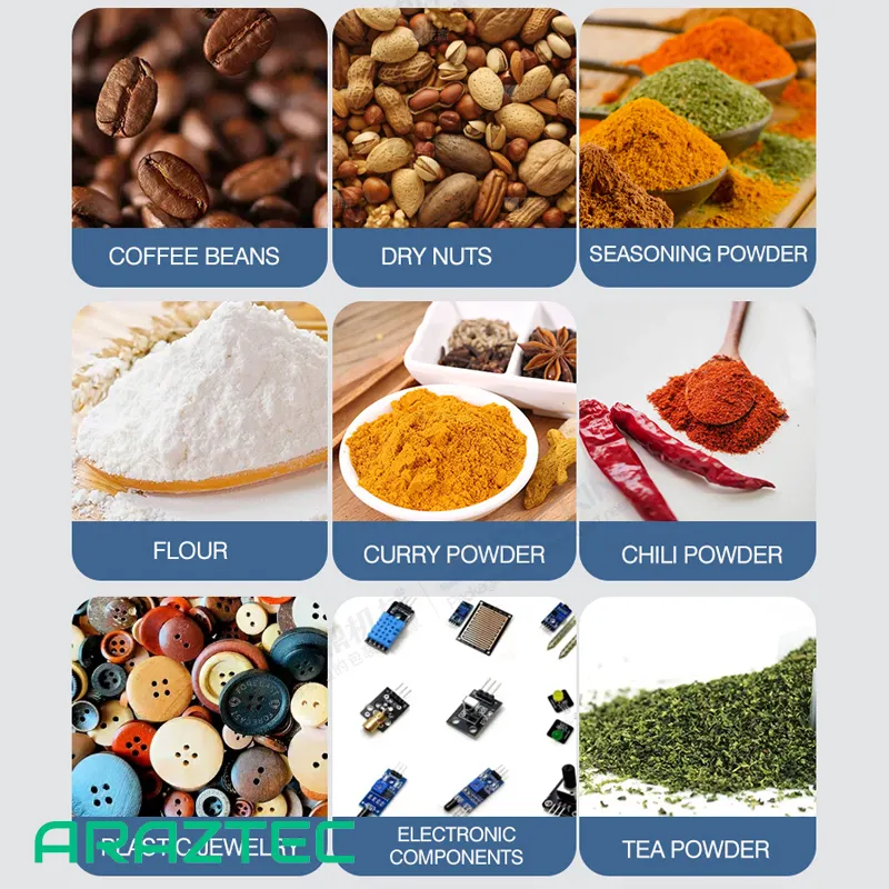 دستگاه پرکن پودر و گرانول 1 الی 100 گرم مدل FP2 ارازتک
