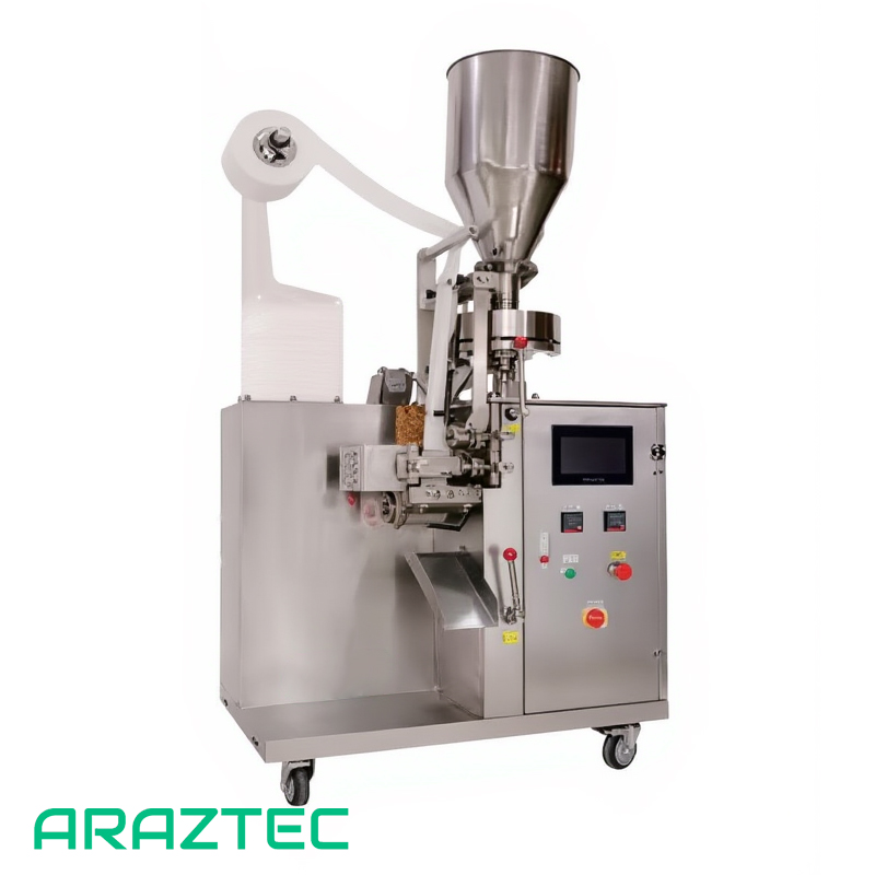 دستگاه پرکن بسته بندی ساشه حجمی 0.1 تا 100 گرم پودر و گرانول مدل TB2 آرازتک