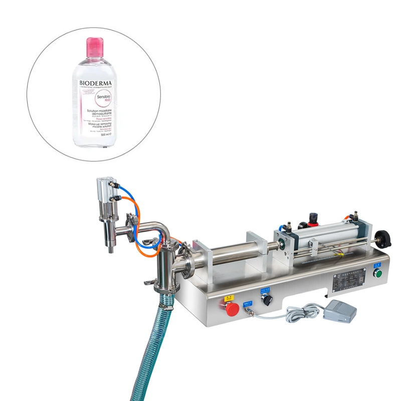 دستگاه پرکن مایعات رقیق ۱۰۰ الی ۱۰۰۰ میلی لیتر پنوماتیک دارای سیستم مکش از مخزن مایع تک نازل مدل F15 آرازتک