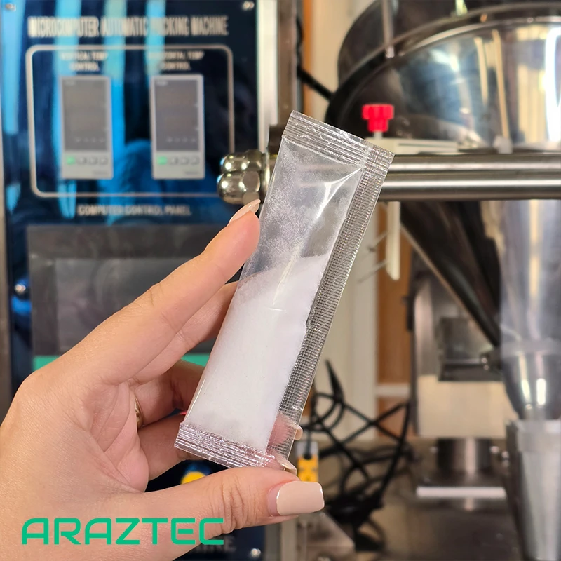 دستگاه پرکن بسته بندی ساشه ماردونی تمام اتوماتیک 1-200 گرم سه طرف دوخت پودری مدل S32 سری 320 آرازتک