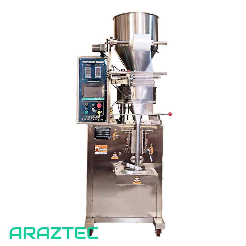 دستگاه پرکن بسته بندی ساشه تمام اتوماتیک 1-200 گرم سه طرف دوخت گرانول مدل S37 آرازتک