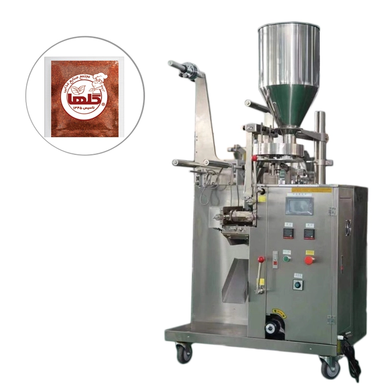 دستگاه پرکن بسته بندی ساشه حجمی 0.1 تا 100 گرم پودر و گرانول مدل TB2 آرازتک