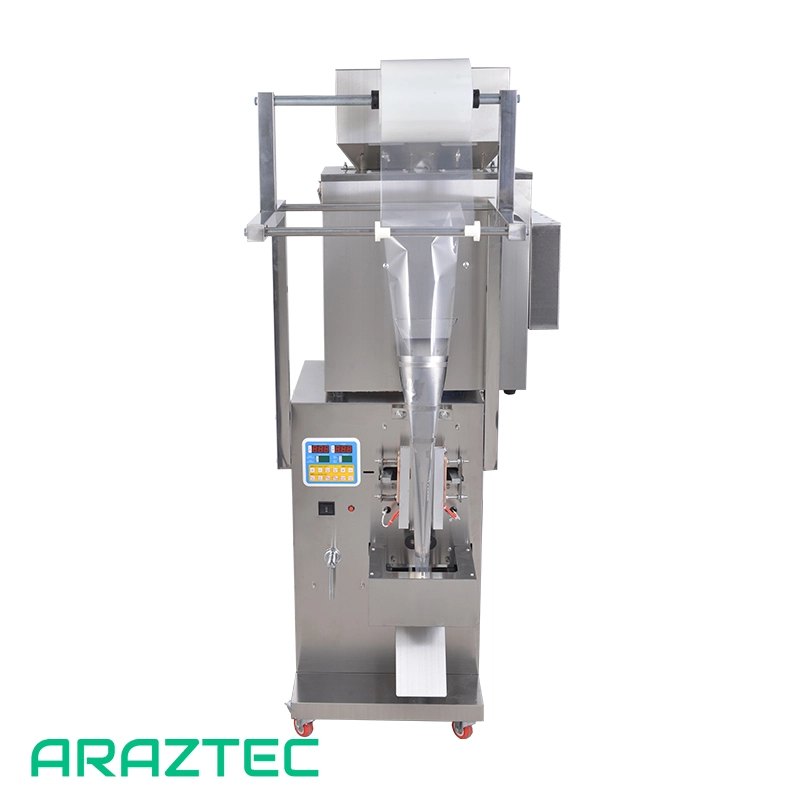 دستگاه پرکن بسته بندی ساشه 0.1-200 گرم سه طرف دوخت دو توزین پودر و گرانول مدل S41 آرازتک