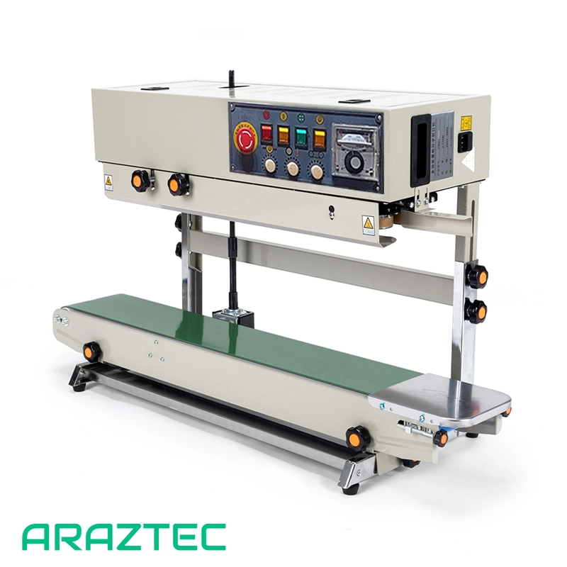 دستگاه دوخت ریلی عمودی با تاریخ زن جوهری آرازتک مدل SE11 بدنه رنگ الکترواستاتیک سری ۱۰۰۰