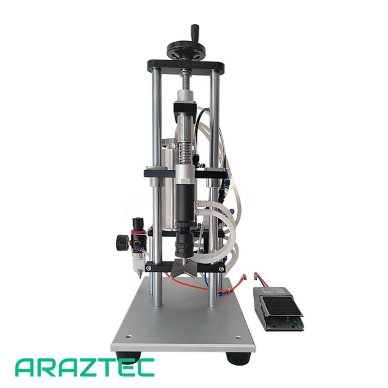 دستگاه پرکن مایعات-سیستم وکیوم-مخصوص بطری های شیشه ای تک نازل مدل F43 آرازتک